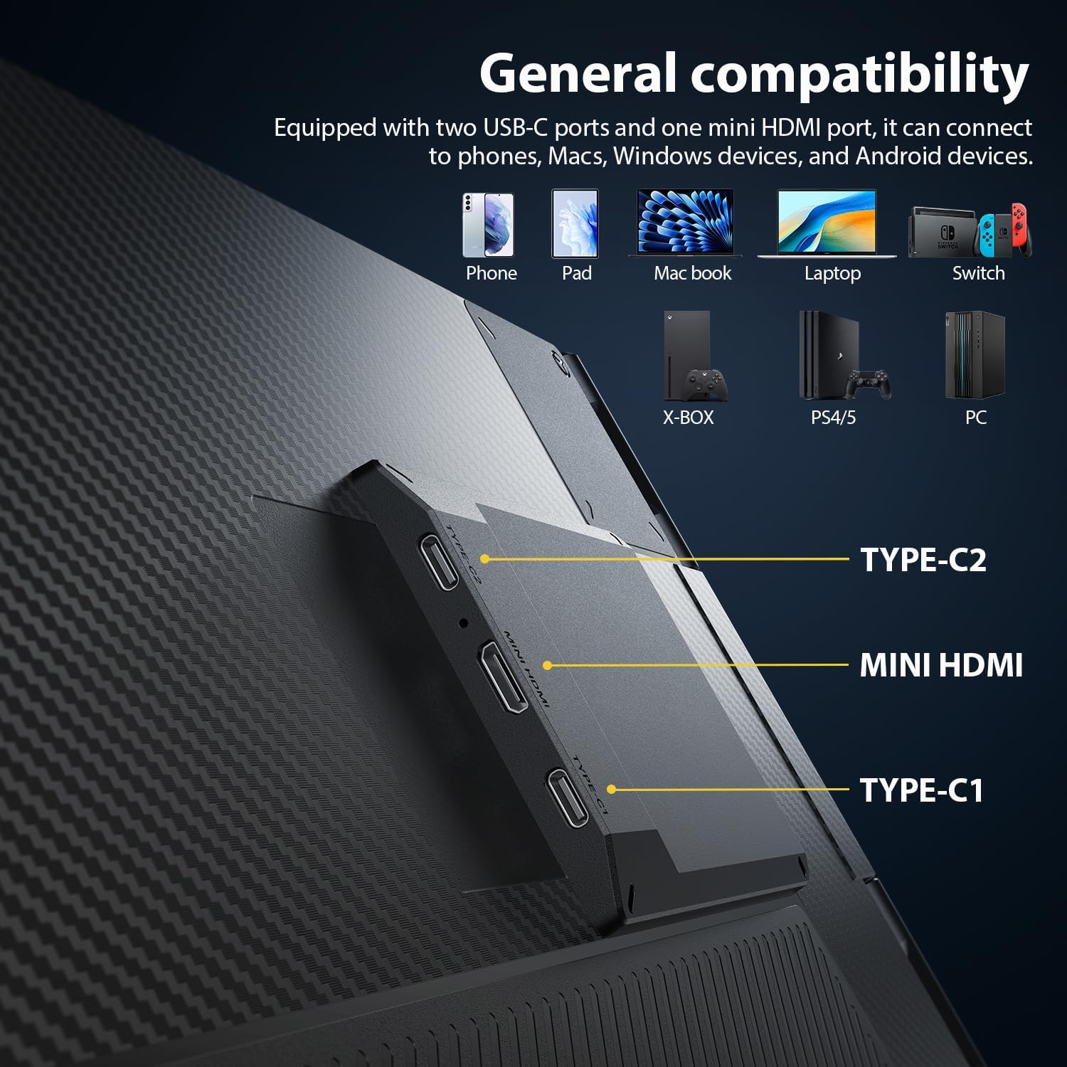 14'' Dual Laptop Screen Extender, 1080P FHD Laptop Extended Monitor Portable with Speaker, Plug-Play Second Monitor for 13-16'' Laptops, Work with Mac, Window, Chrome